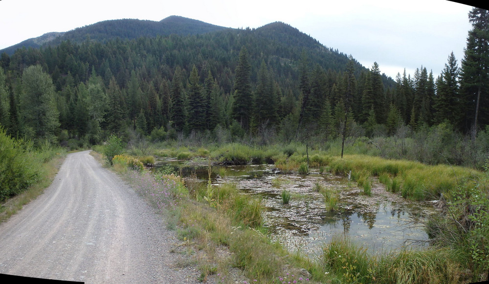 GDMBR: The first pond of a series of water holes called Cottonwood Lakes.